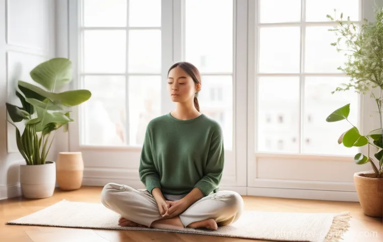 자기 위로 능력 향상을 위한 단기 목표 설정 - **Prompt 1: Mindful Morning Serenity**
"A person of ambiguous gender, comfortably dressed in a s...